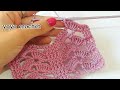 تعليم الكروشية للمبتدئين : غرزة الصدفة المائلة رووووعة لايفوتك  - crochet stitches#يويو كروشية#