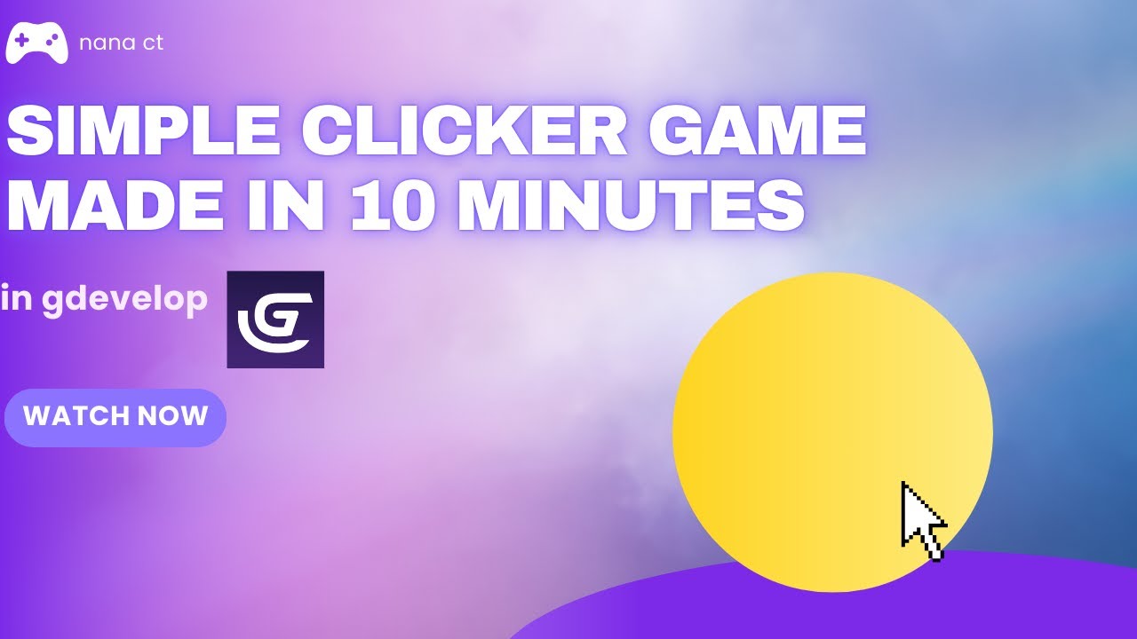 I made a simple clicker game in gdevelop in under 10 minutes - YouTube