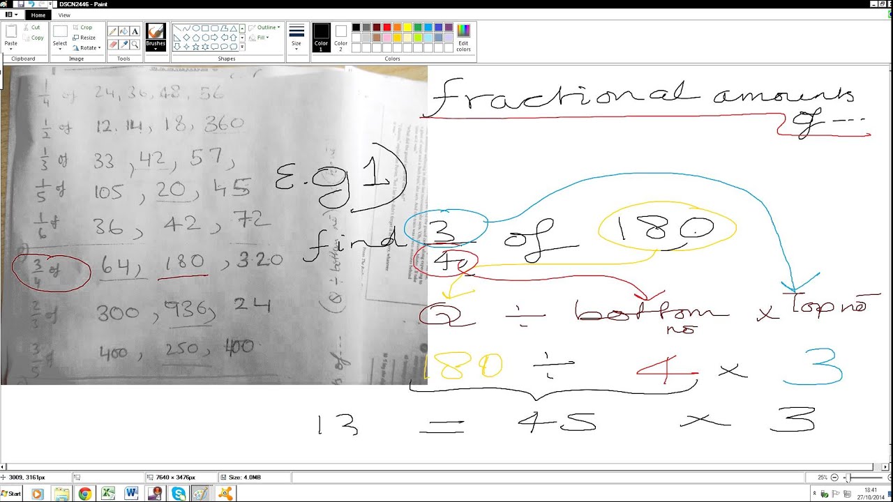 Fractional amounts of - YouTube