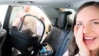 FIRST TIME PARENTS INSTALL CAR SEAT! | 38 Weeks Pregnant