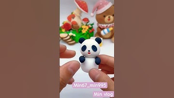 Nặn đất sét tự khô gấu trúc fubao #diy #datset #gautruc #fubao #min67 #min995