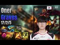Oner Jungle Graves vs Nidalee lol KR solo rank Full Game 16.5 | 오너 그레이브즈 vs 니달리
