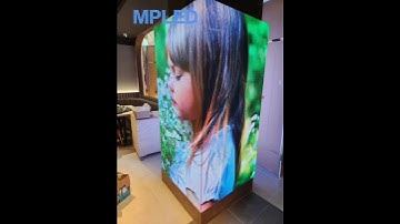 Square Pillar LED Display Mounted in Singapore@MPLED#LED panel,sound, light, even
