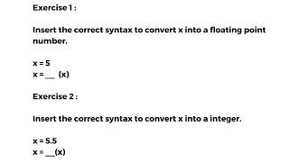 Python Numbers |  Test, Exercises and answers