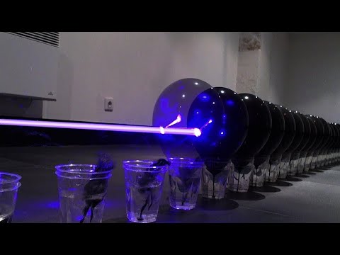 Pocket Blu-ray laser kills 100 black balloons in a row!                                    IMG *