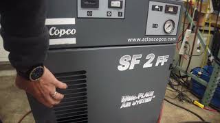 Atlas Copco SF2 FF oil-free scroll compressor 142 PSI 7CFM 3 HP