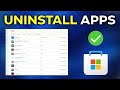 How To Uninstall Microsoft Store Apps in Windows 11 (Quick &amp; Easy)