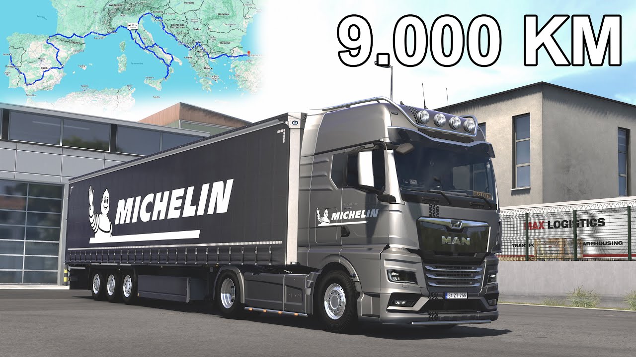 Euro Truck Simulator 2 - Solo Journey | 9.061 KM - Timelapse | MAN TGX GX