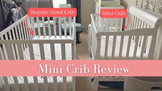 Mini Crib vs. Standard Crib | Side-by-side comparison | Aden 4-in-1 mini crib review
