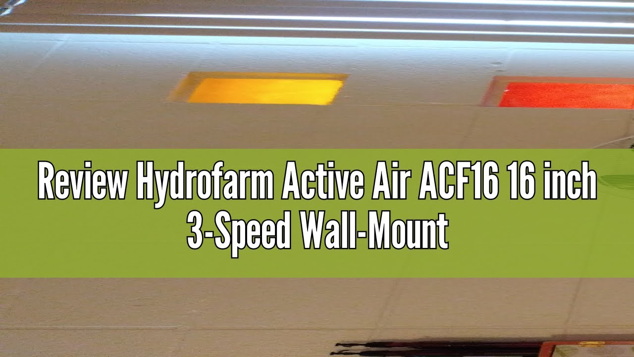 Review Hydrofarm Active Air ACF16 16 inch 3-Speed Wall-Mountable 90-Degree Oscillating Hydroponic Gr