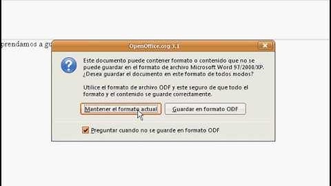 4-4 Guardar un documento - OpenOffice Writer
