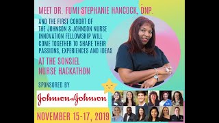 Dr. Stephanie Fumi Hancock, DNP. at the SONSIEL Nurse Hackathon, Sponsored by Johnson & Johnson