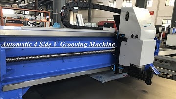Automatic 4 Side V Grooving Machine, Full Auto Sheet Metal V Groover Machine, V Cutting Machine