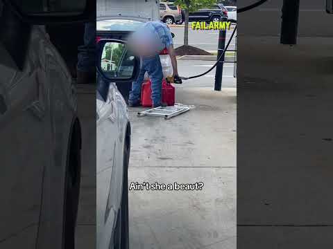 Things you don't expect to see at the gas station #moon #wardrobemalfunction #fail #FailArmy #shorts