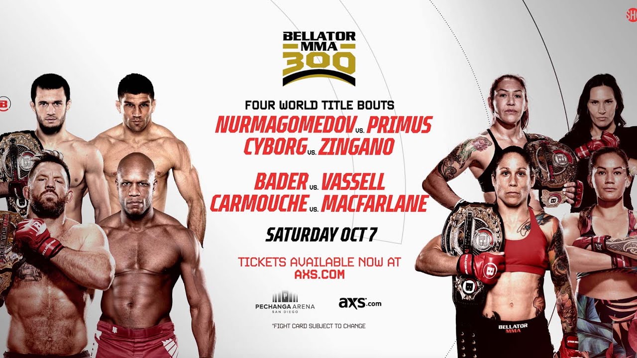 Bellator 300 will feature 4 TITLE FIGHTS Feat