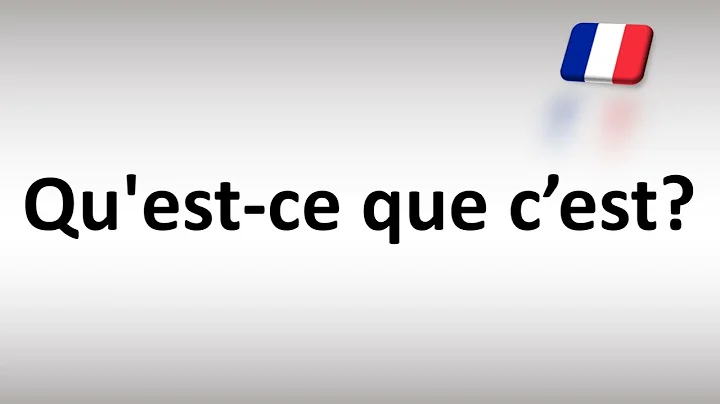 How to pronounce 'Qu'est-ce que C'est' (What is This) in French