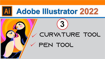 Adobe Illustrator CC 2022 Pen tool and Curvature tool Tutorial Part 3 by, Amjad Graphics.