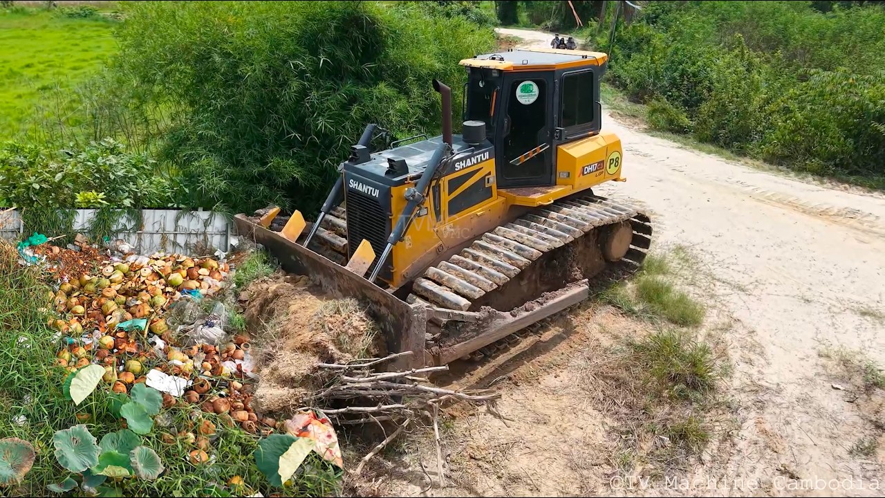 Incredible SHANTUI DH17C3 Pro Experience Clearing Forest Making Road & Start NEW Of Landfilling
