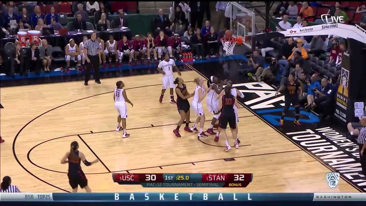 Pac12 Women's Basketball Tournament USC 72, Stanford 68 YouTube