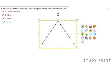 If the sum of two sides of an equilateral triangle is 16 cm, then find the third | plus study point.