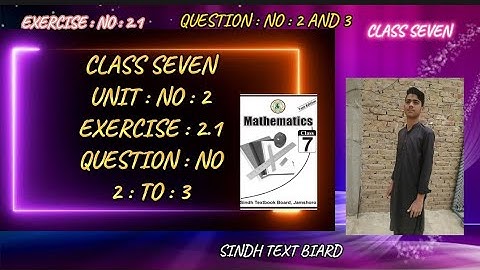 Unit 2 | exercise 2.1 | class seven math | #sindhtextbook |rational number | exer 2.1 que no  2 to 3