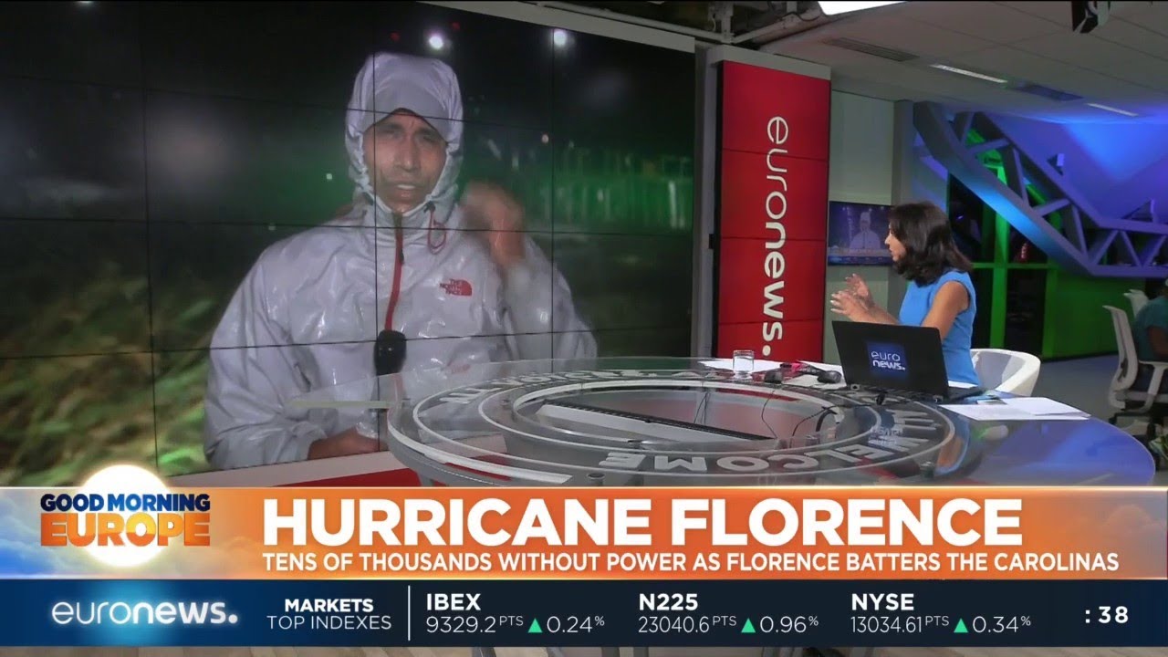 Hurricane Florence begins to batter the Carolinas - YouTube