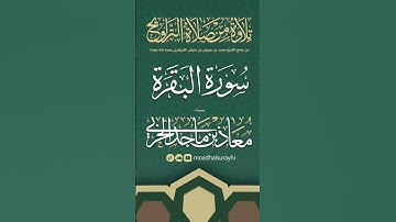 سورة البقرة كاملة من ليالي رمضان #1446هـ - معاذ الحربي #رمضان #ليالي_رمضان