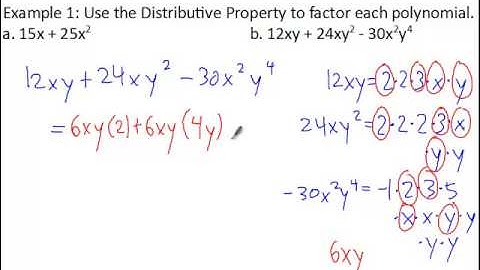 Factoring Using the Distributive Property