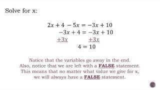 Solving Equations - Special Cases