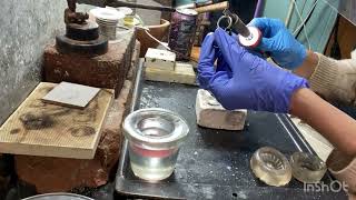 💎Make an Aquamarine ring with me SPED up💎 IN THE STUDIO of a  Soft Solder Gemstone Jewelry Designer Resimi