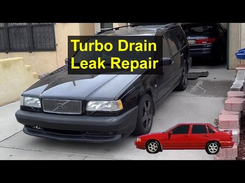 Turbo drain tube oil leak repair, seals replacement, Volvo S70, 850, V70, etc. – VOTD