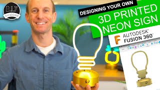 Designing Your Own NEON SIGNS - 3D Printed | Fusion 360 | LED Flex screenshot 5