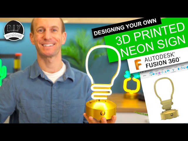 ✨How to create 3D printed LIGHT MARQUEE with Fusion 360 and LED strip 