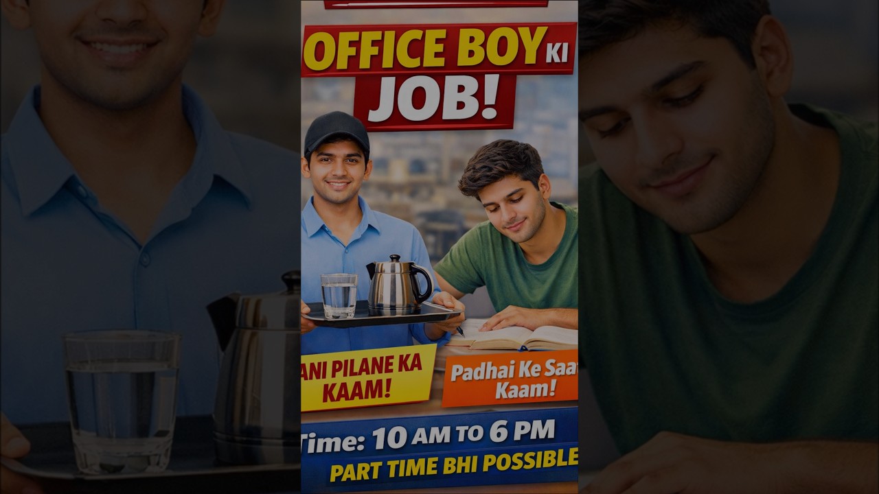Padhai ke Saath Job! 📚💼 | Office Boy Requirement #shorts