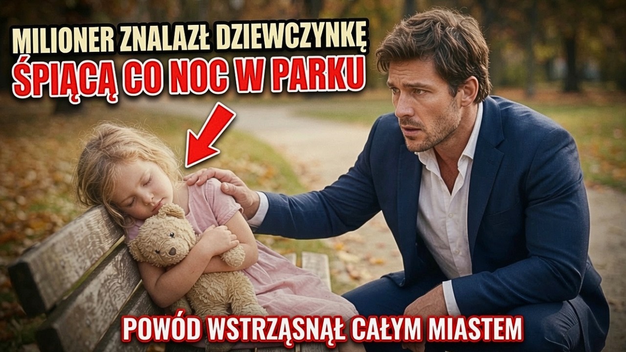 Znalazłem ją samą na ławce w parku o drugiej w nocy. Spała skulona w cienkiej, podartej piżamce, tuląc do siebie pluszowego misia bez jednego oka. Gdy otworzyła oczy, zamiast strachu zobaczyłem w...