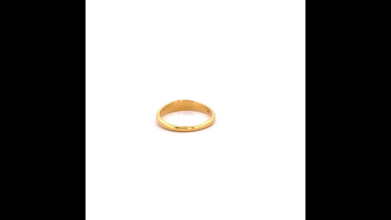 925 Sterling Silver Gold Finish Minimal Personalized Name Engraved Ring