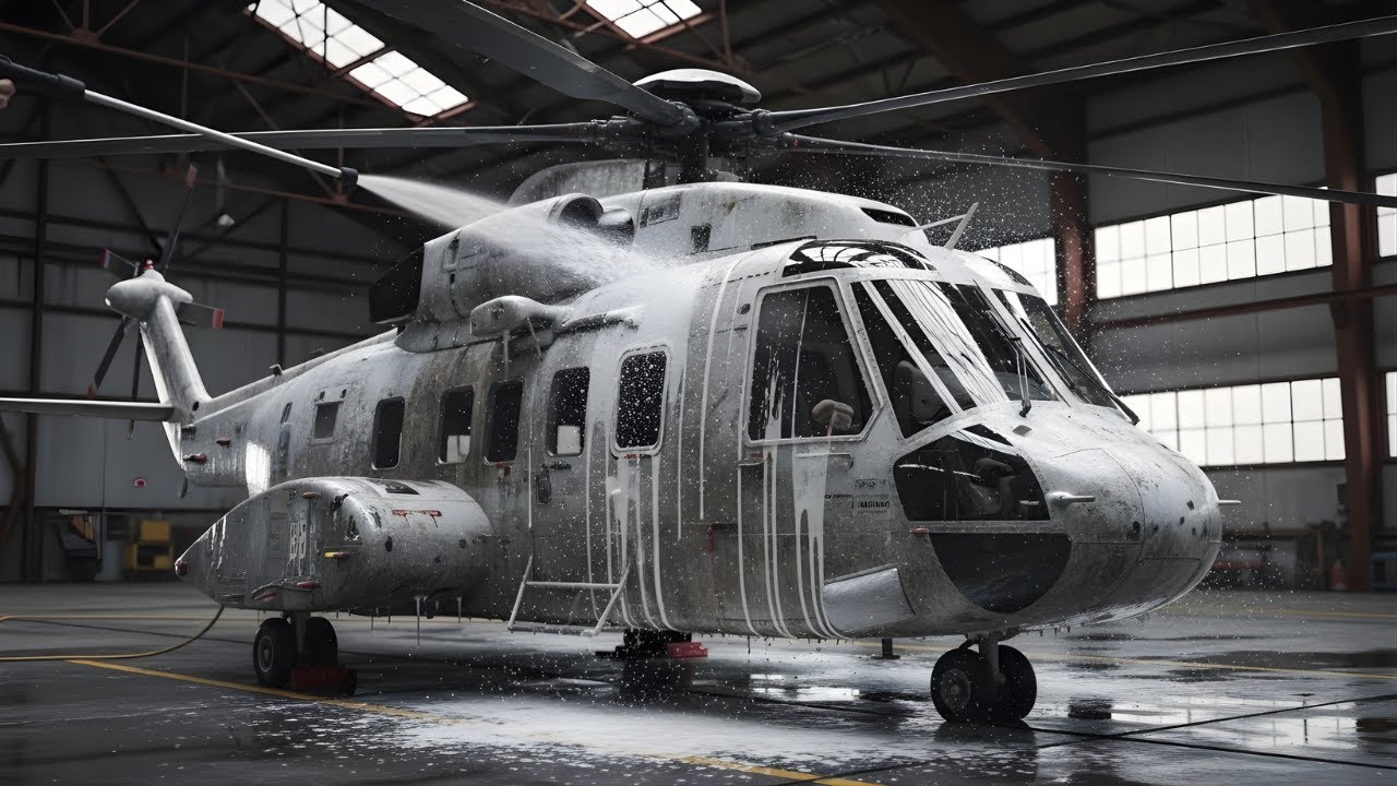 Full ASMR Wash: Sikorsky S-92 Helicopter Deep Clean