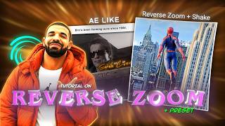 After Effects Like Smooth Reverse Zoom + Shake | Alight Motion (+PRESET)