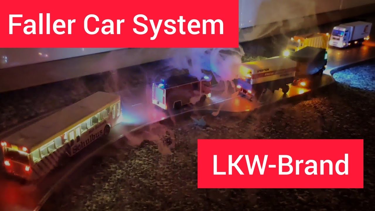 Faller Car System LKW Brand Opencar System Umbau digital H0 1:87