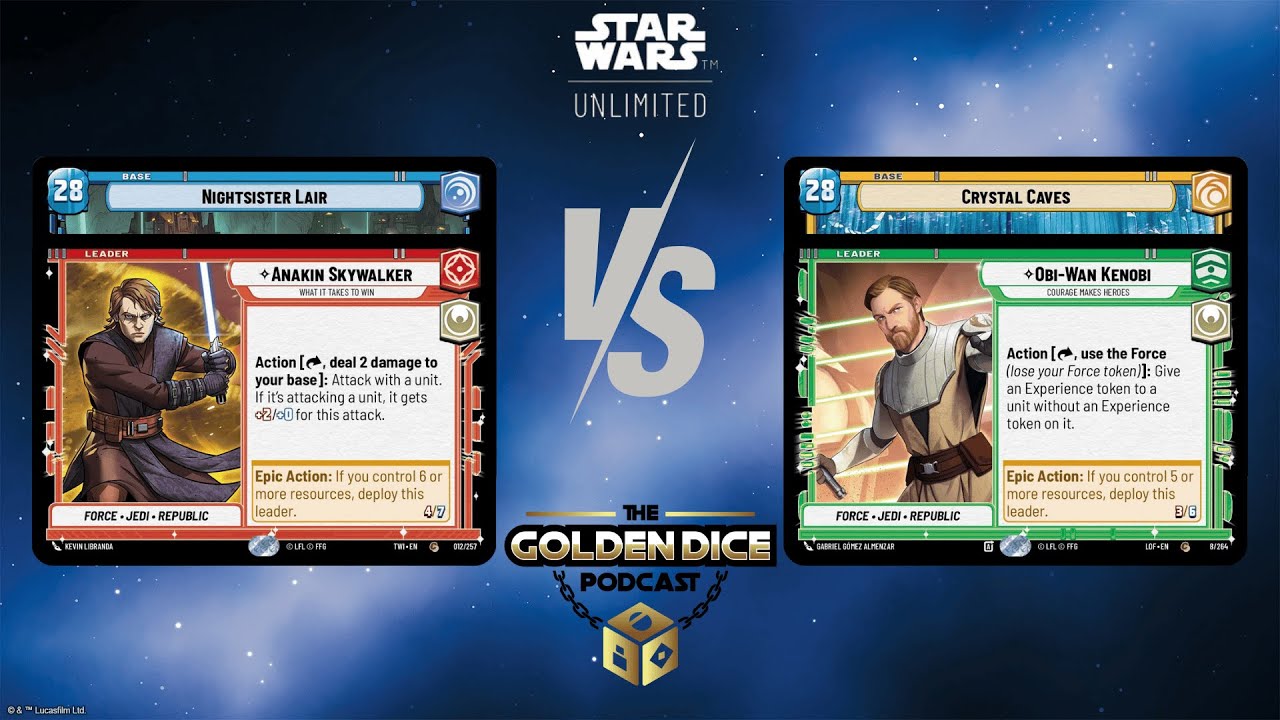 Anakin Blue Force vs Obi-Wan Kenobi Yellow Force | Star Wars Unlimited | Premier Gameplay