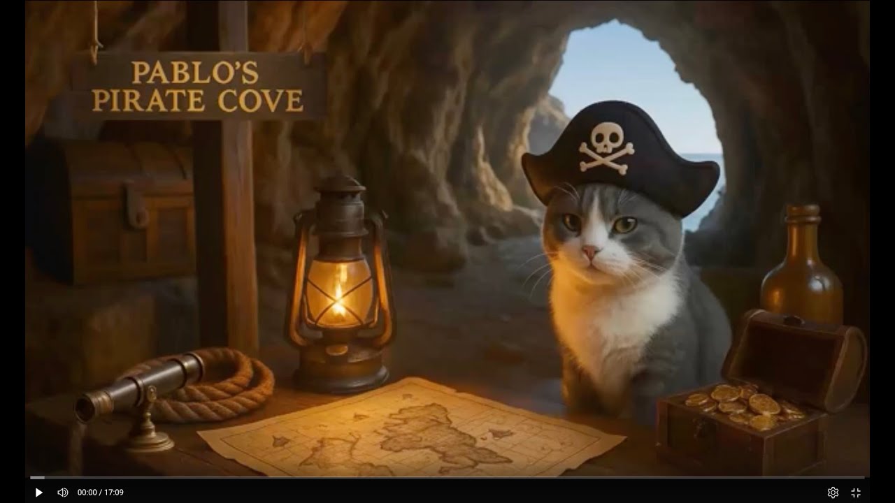Pablo the Pirate Cat ages 6 10 video book