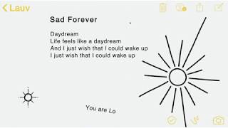 Lauv ‒ Sad Forever Lyrics