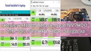 Review Biwin Black Opal Nv7400 2tb Ssd Gen4x4 Read Speed Up To 7450mbs Nvme M2 2280 Pcie 40 Int