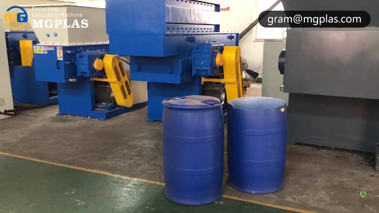 waste plastic Drum single shaft shredder machine