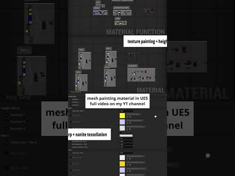 Texture color mesh painting in Unreal Engine 5 + nanite displacement #gamedev #ue5