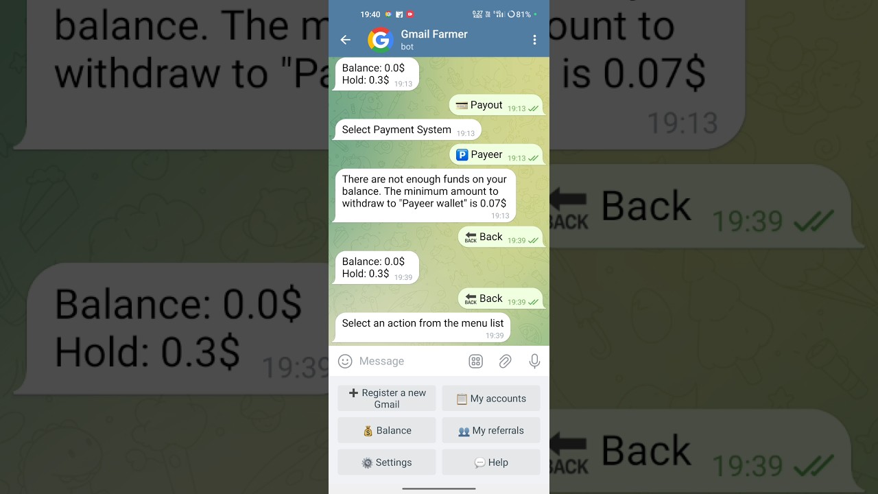Earn money telegram gmail selling bot 2023 