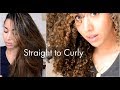 Straight To Curly Hair Tutorial (No Heat Damage!)