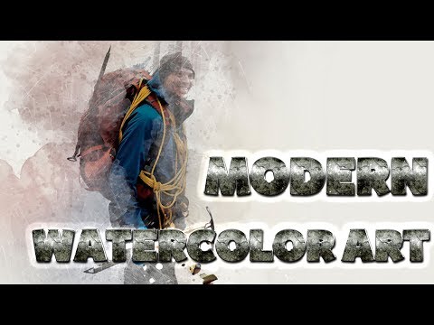 Modern Watercolor Art Effect in Adobe Photoshop CC  ( Tutorial )