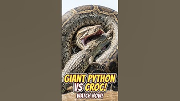 GIANT PYTHON VS CROCODILE 🐊, Saved by another croc.