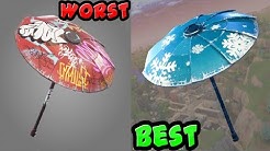 Ranking All Umbrellas From Worst To Best Fortnite Battle Royale - ranking every umbrella in fortnite battle royale duration 2 35
